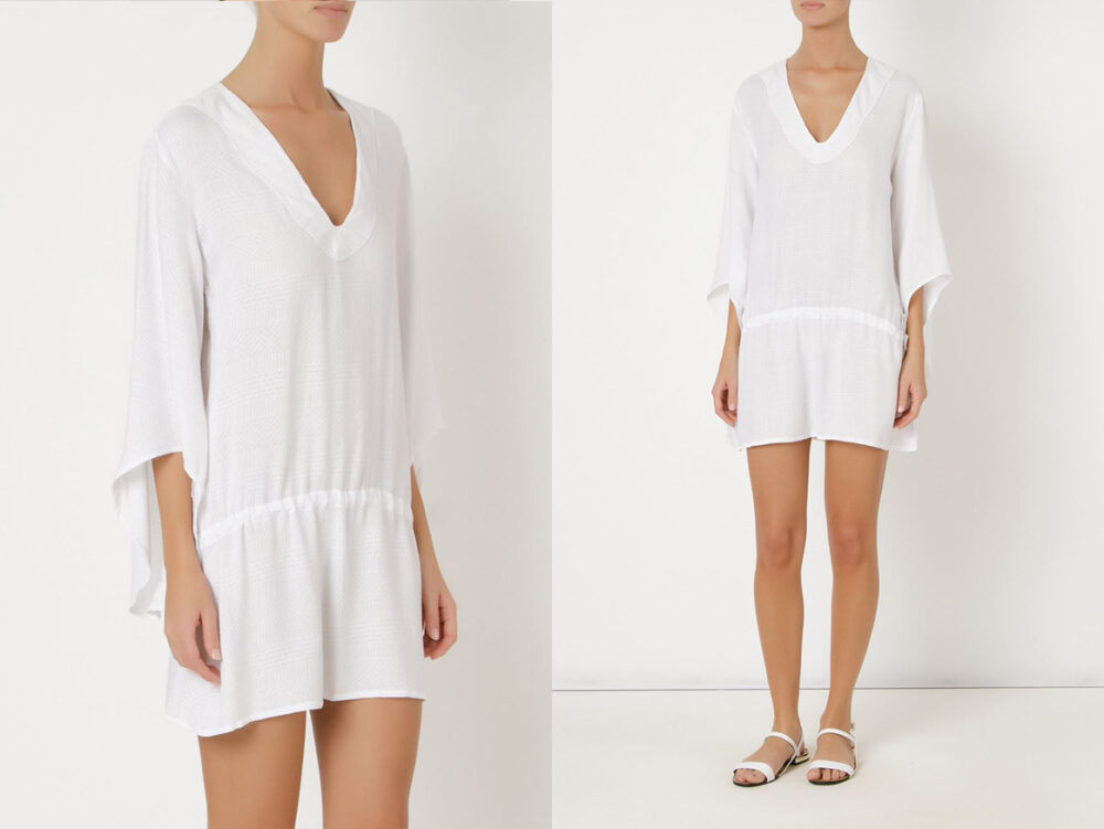 Túnica branca 100% viscose - Água de coco