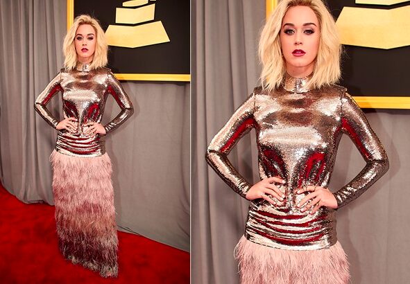 Katy Perry de tom Ford no Grammy 2017