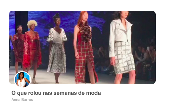 Meu destaque no Pinterest - Pasta Desfiles